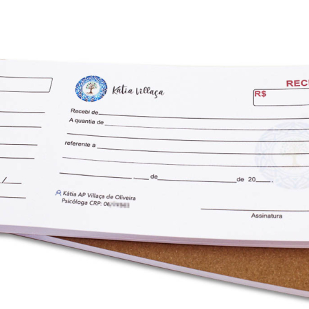 2 blocos recibo 20x9cm