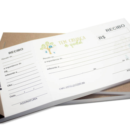 3 blocos recibo 50 fls