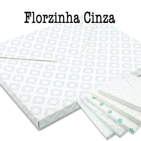 Envelope florzinha cinza